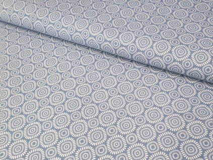 platno modre kulate ornamenty
