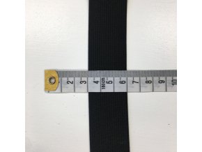 Prádlová pruženka plochá šíře 3cm - černá měkká