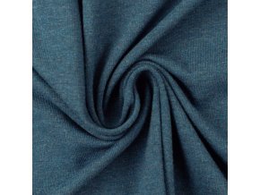 modrá pletenina směs bavlna polyakryl