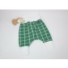 Baggy rostoucí kalhoty BIO - zelené s bílou mřížkou