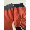 Softshellové rostoucí kalhoty / baggy - terakota - šedý/černý náplet