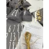 Adventní kalendář - DIY sada - materiál a návod na výrobu - šedý