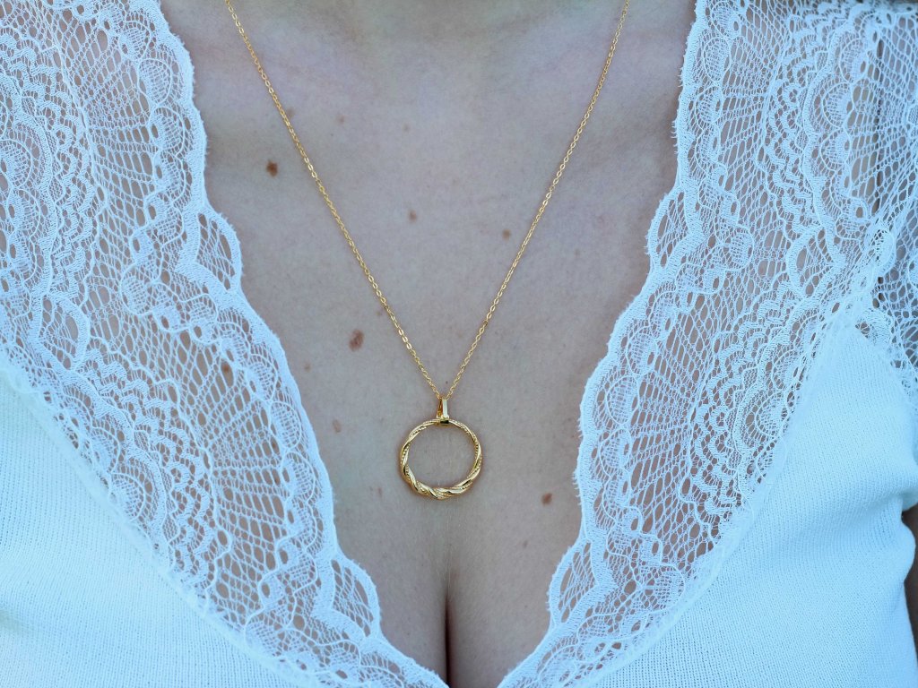 Náhrdelník Spojení - Ag925 s 24kt zlatem