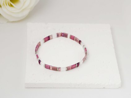 Náramek Miyuki Fialová noblesa