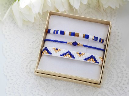 Set Miyuki náramků Blue&Gold