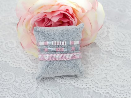 Set Miyuki náramků Pink Marshmallow