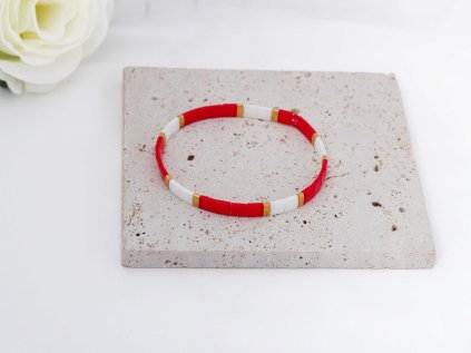 Náramek Miyuki Červená záře