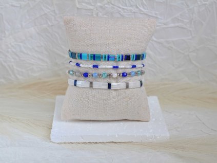 Set Miyuki náramků Modrá elegance