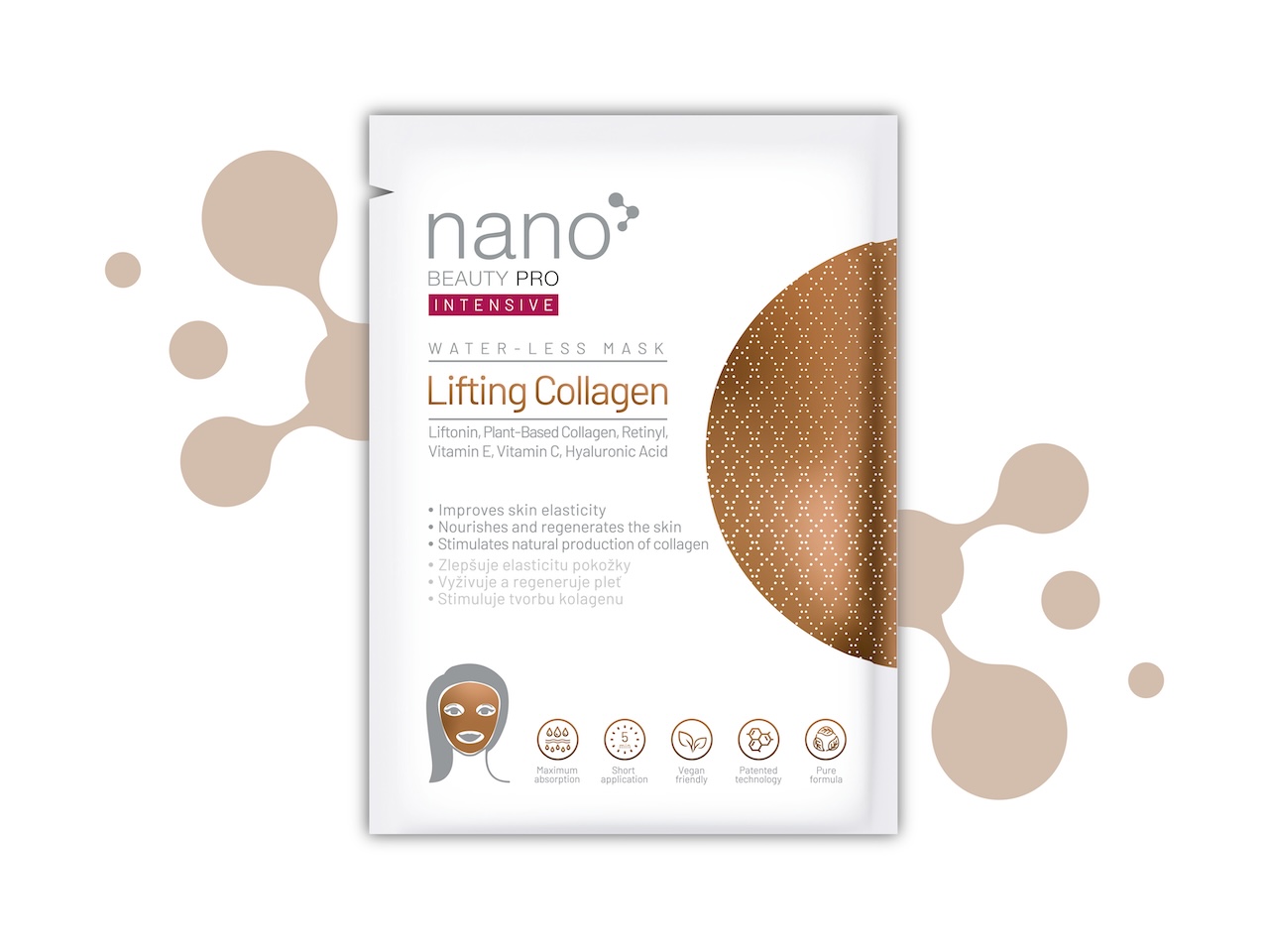 nanoBeauty Liftingová pleťová maska INTENSIVE