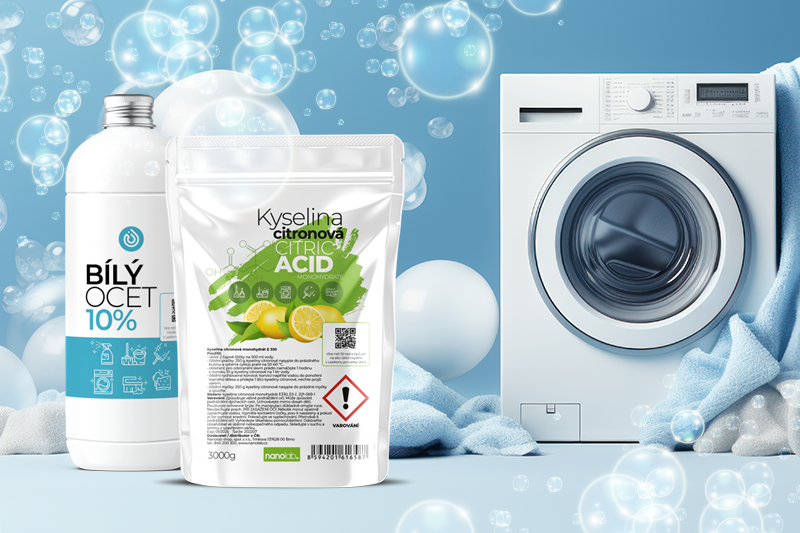 Jak vyčistit pračku kyselinou citronovou a octem