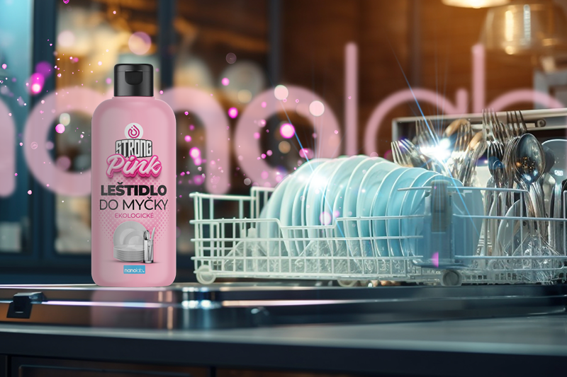 Mytí nádobí: Tajemství dokonalého lesku s Strong Pink