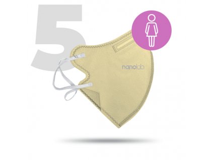 Nanolab-cesky-bezpecny-nano-respirator-ffp2-damsky-bezovy-5-ks