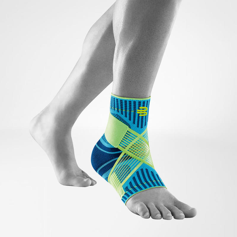 Bauerfeind Sports Ankle Support - Sportovní bandáž kotníku s fixací Barva: Modrá, Velikost: XL, Strana: levá