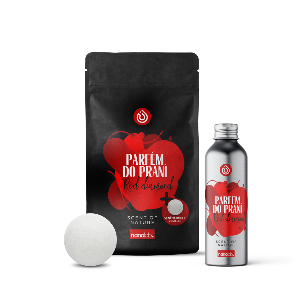 Nanolab Parfém do praní i sušičky Red diamond 300 ml + vlněná koule