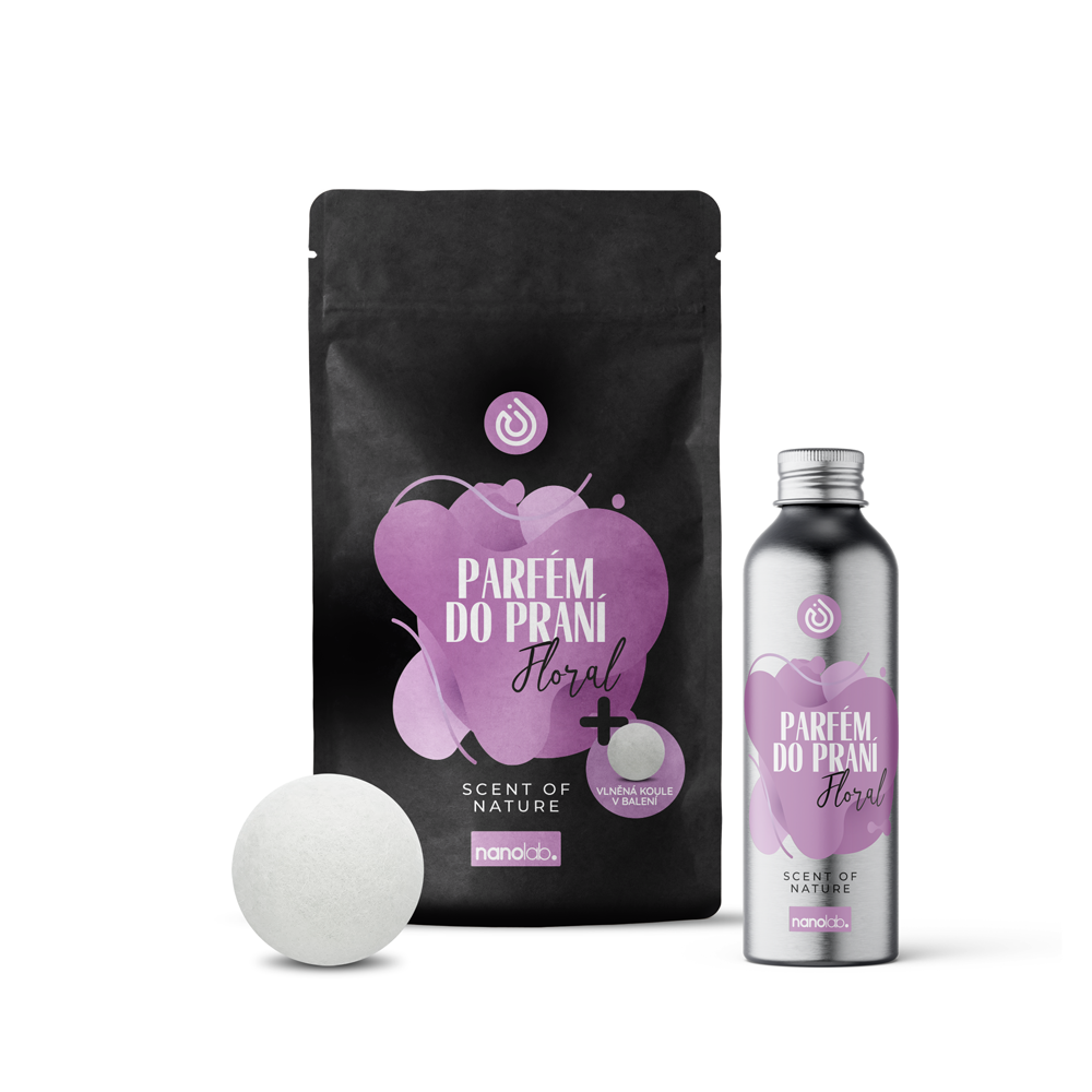 Nanolab Parfém do praní i sušičky Floral 300 ml + vlněná koule