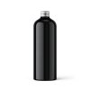 Plastová lahev bílá s hliníkovým víčkem 1000 ml černá