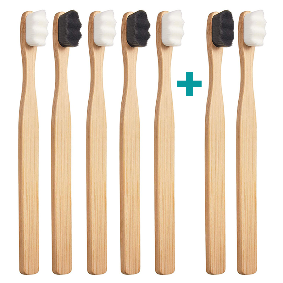 5+2 Ultrajemný zubní kartáček Nanosmile Eco Black&White