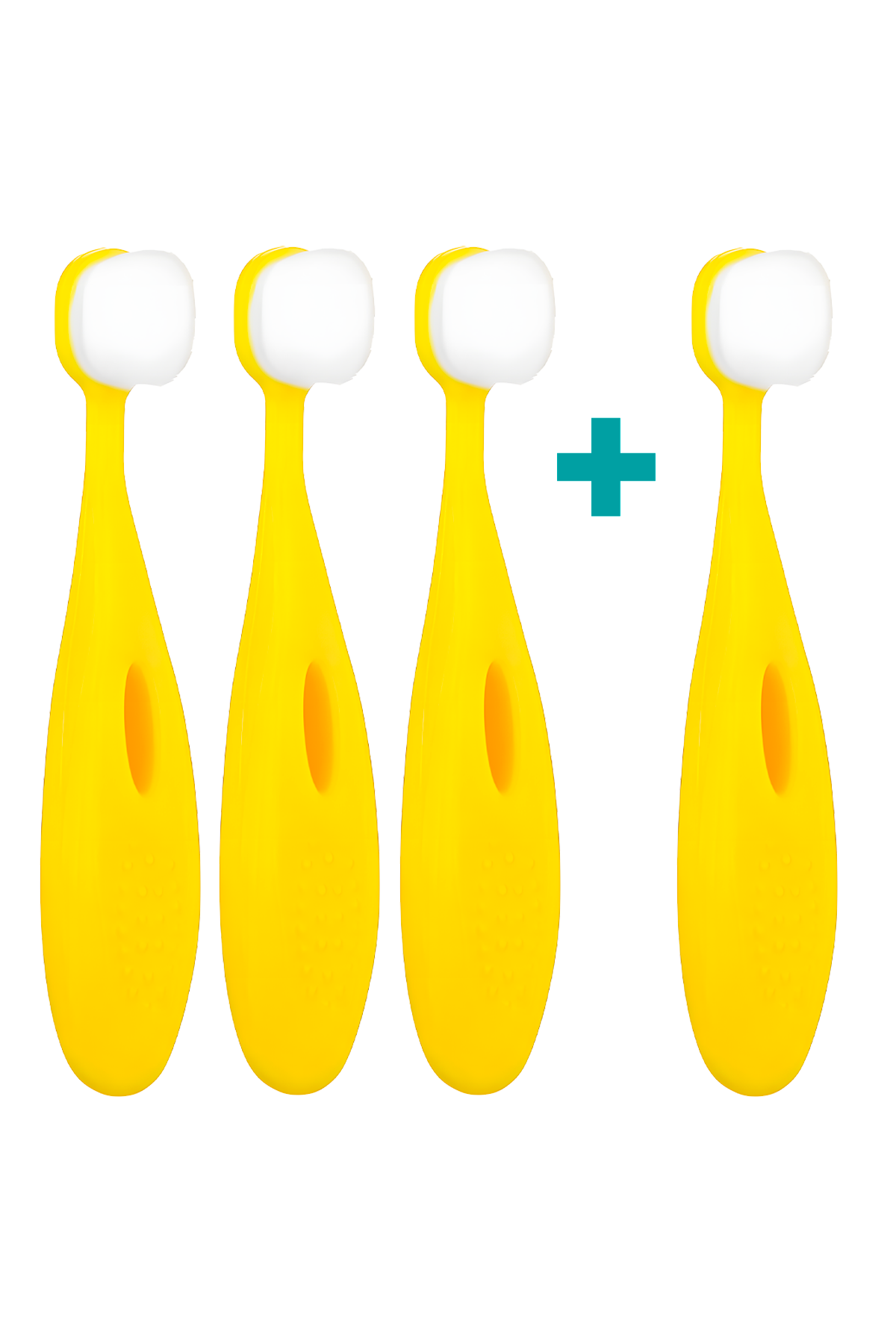 3+1 Ultrajemný dětský kartáček Nanosmile Kids Yellow