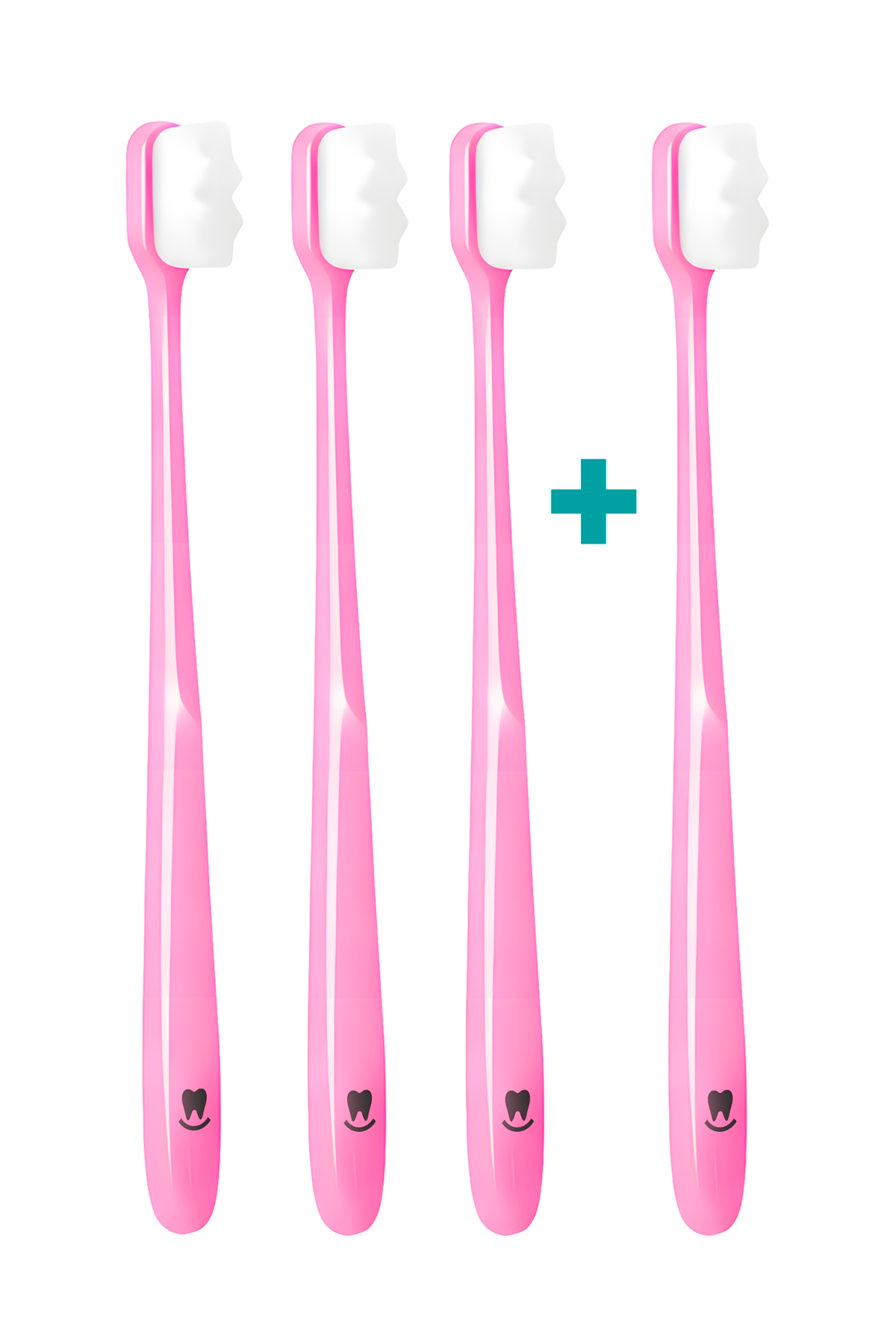 3+1 Ultrajemný zubní kartáček Nanosmile Pink