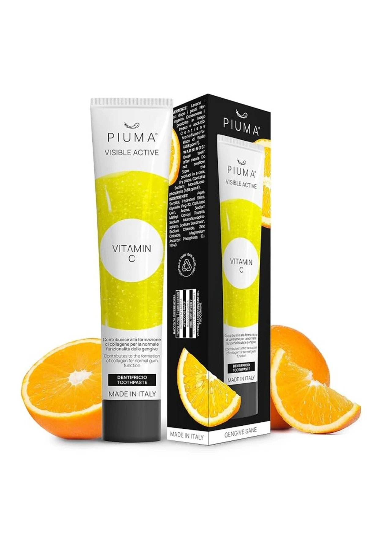 Piuma Přírodní zubní pasta s vitamínem C pro zdravé dásně 75 ml