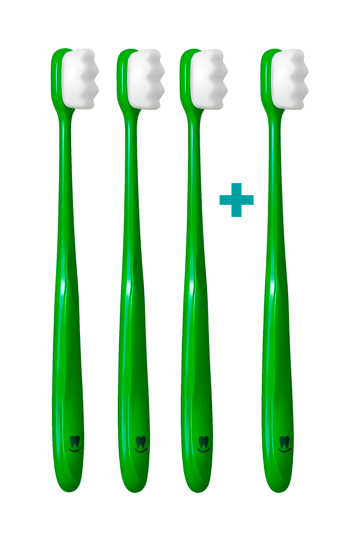 3+1 Ultrajemný zubní kartáček Nanosmile Darkgreen