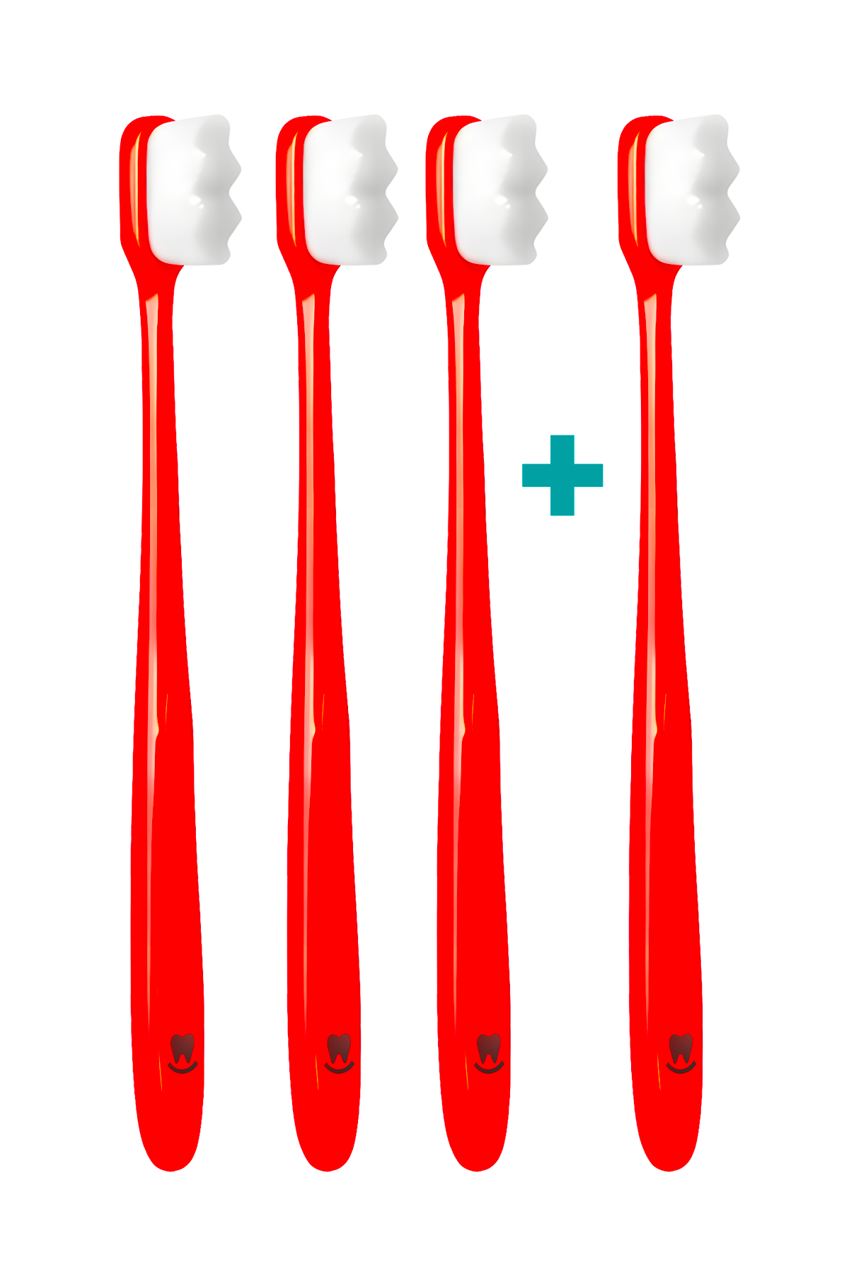 3+1 Ultrajemný zubní kartáček Nanosmile Red