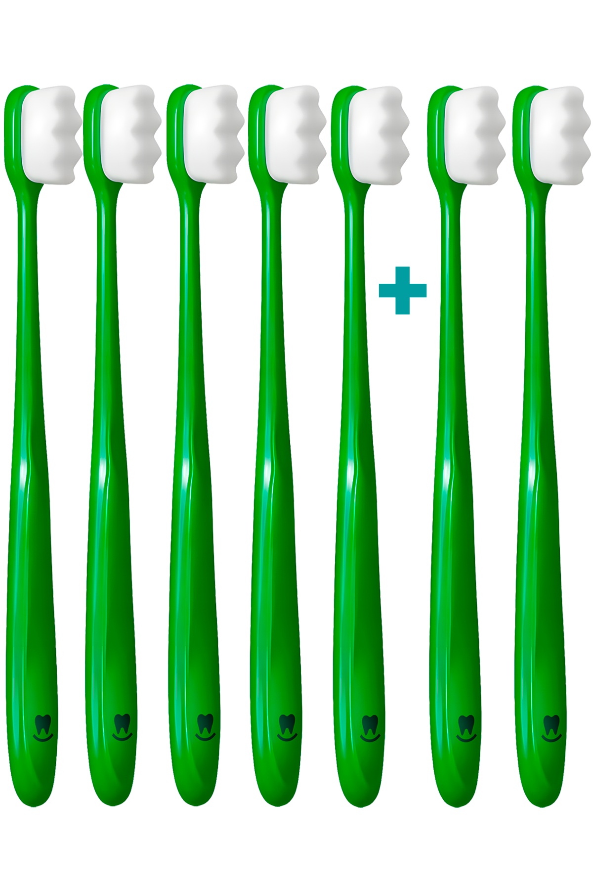 5+2 Ultrajemný zubní kartáček Nanosmile Darkgreen