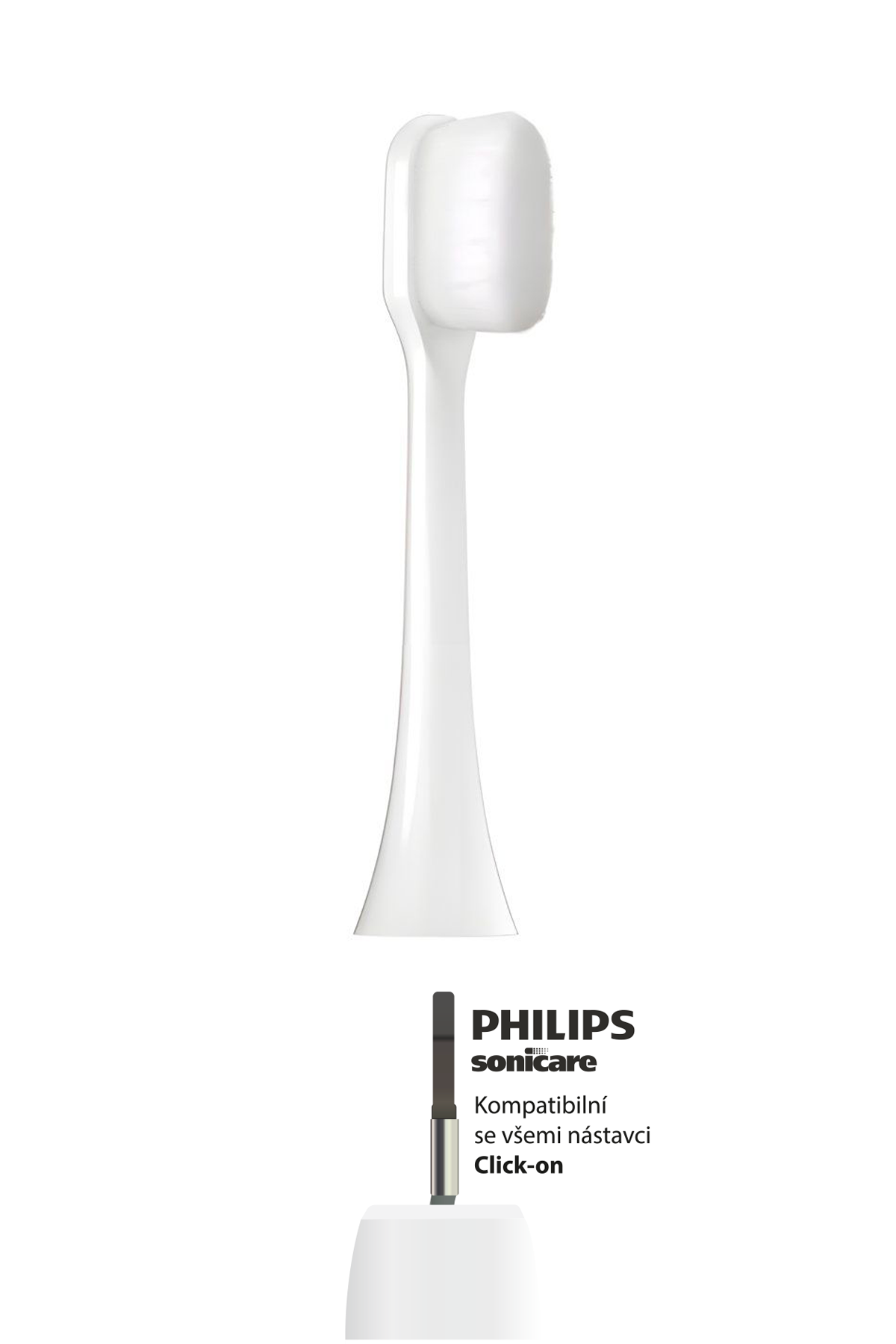 Ultrajemná hlavice Nanosmile Sonic White FLAT pro elektrický kartáček Philips Sonicare