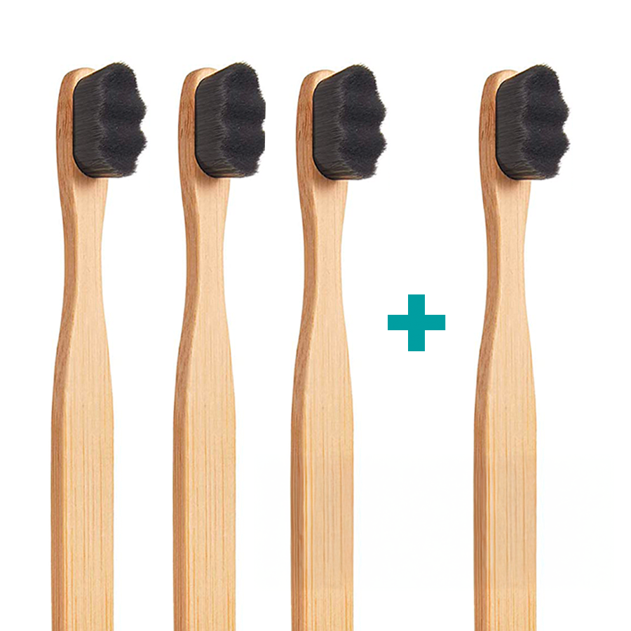 3+1 Ultrajemný zubní kartáček Nanosmile Eco Black