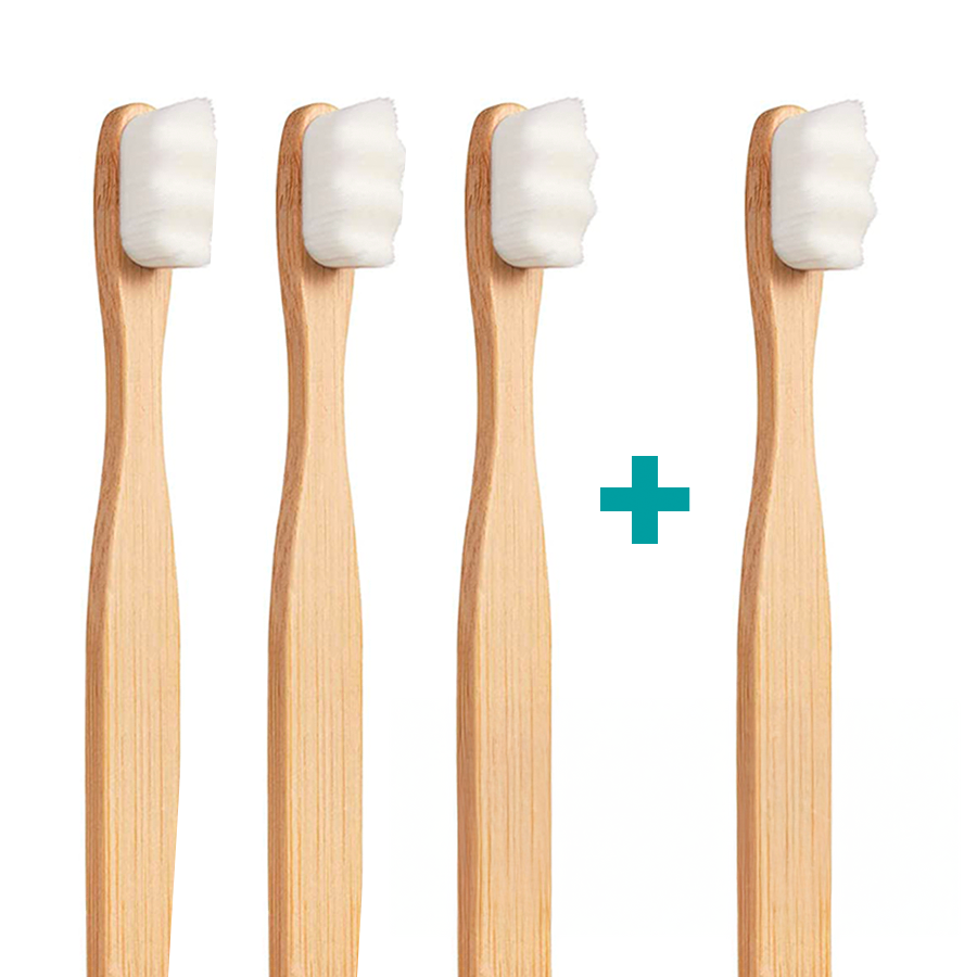 3+1 Ultrajemný zubní kartáček Nanosmile Eco White