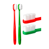 Set zubních kartáčků Nanosmile Red&Darkgreen
