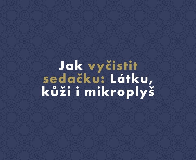 Jak vyčistit sedačku: Látku, kůži i mikroplyš
