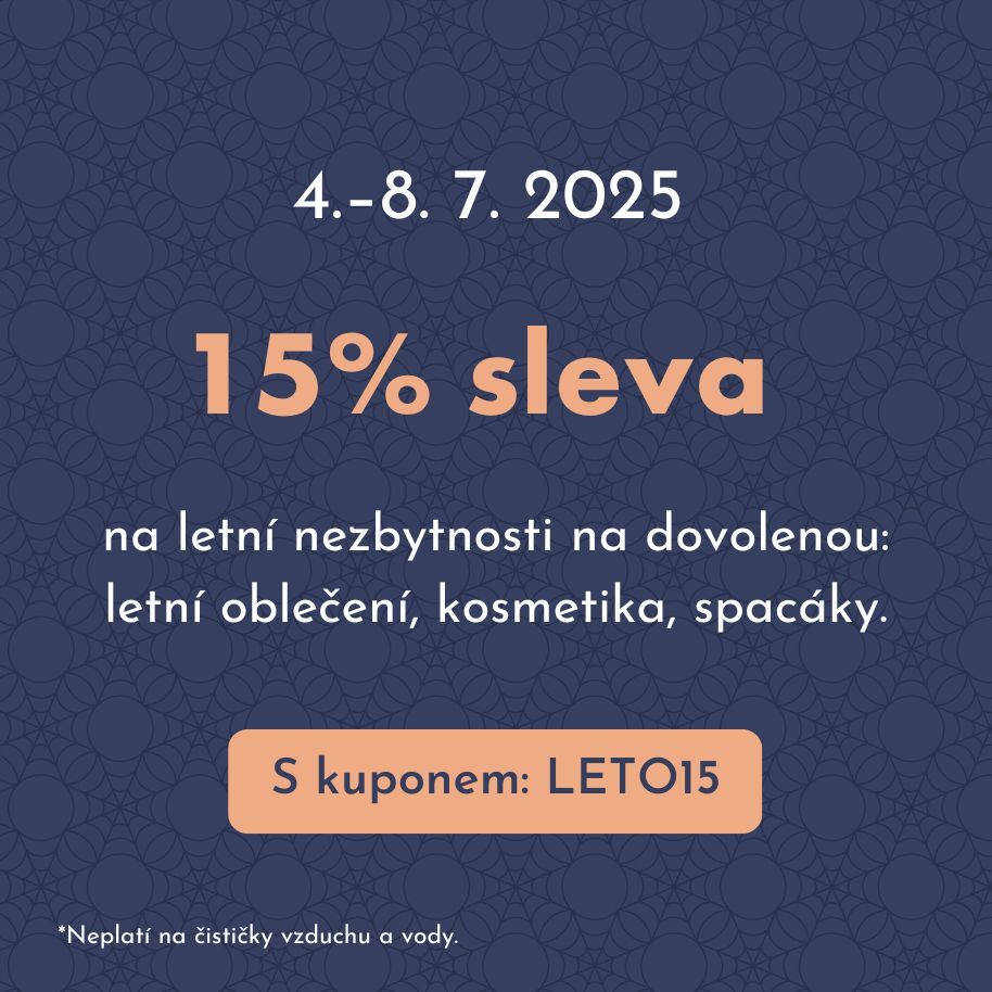 15% sleva na letní nezbytnosti na dovolenou