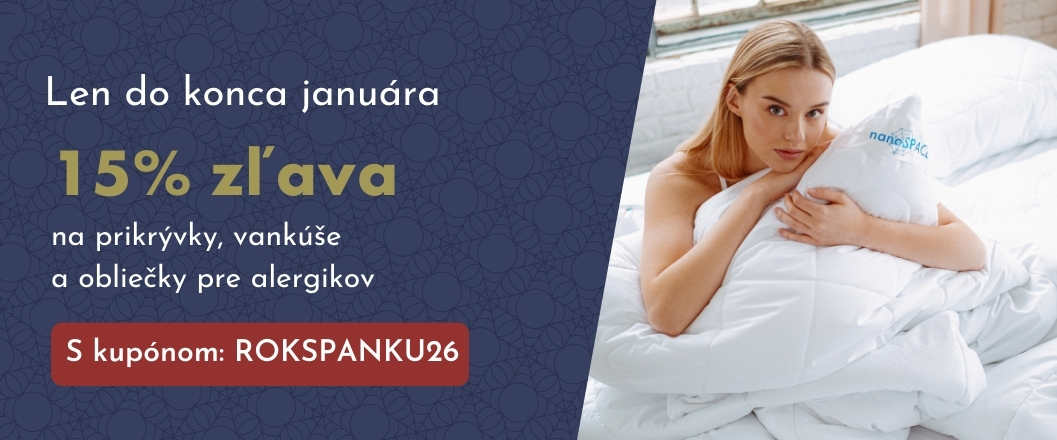 15 % zľava na sety prikrývka + vankúš