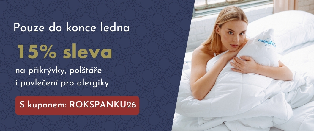 15 % sleva na sady přikrývka + polštář