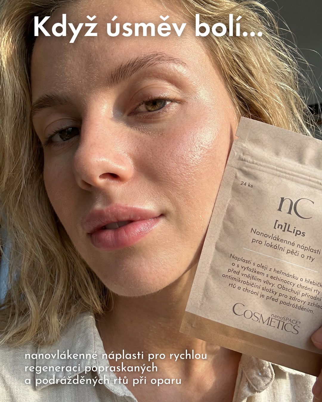 [n]Lips nanovlákenné náplasti pro péči o rty nanoSPACE Cosmetics