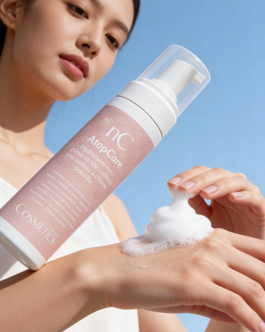 Hydratační mycí pěna AtopCare 150 ml — nanoSPACE Cosmetics