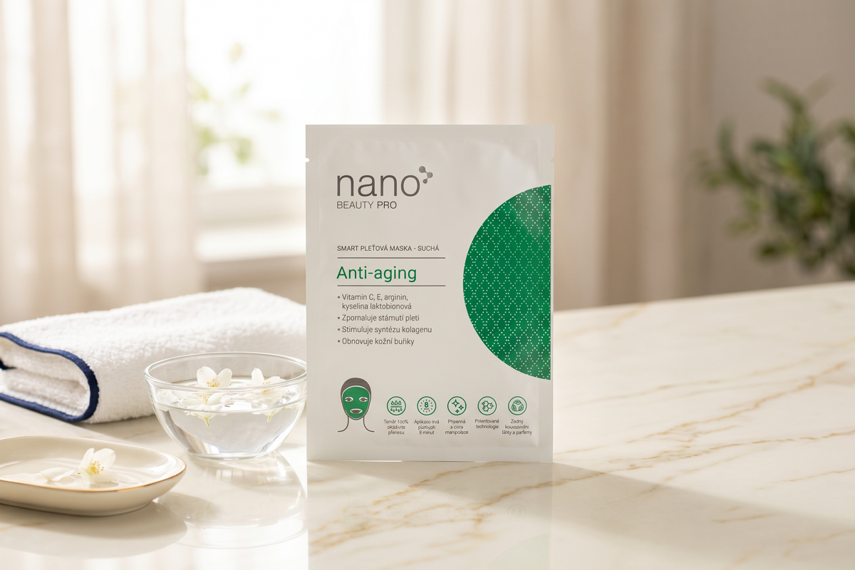 Anti-aging nanovlákenná maska – obnova pleti bez podráždenia