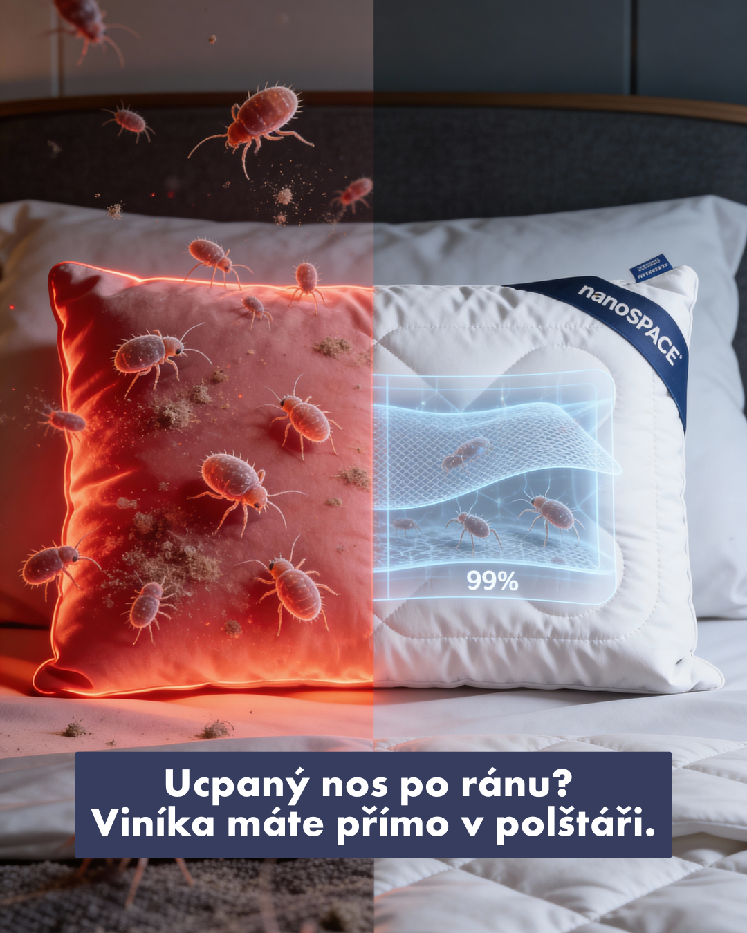Polštář pro alergiky nanoSPACE