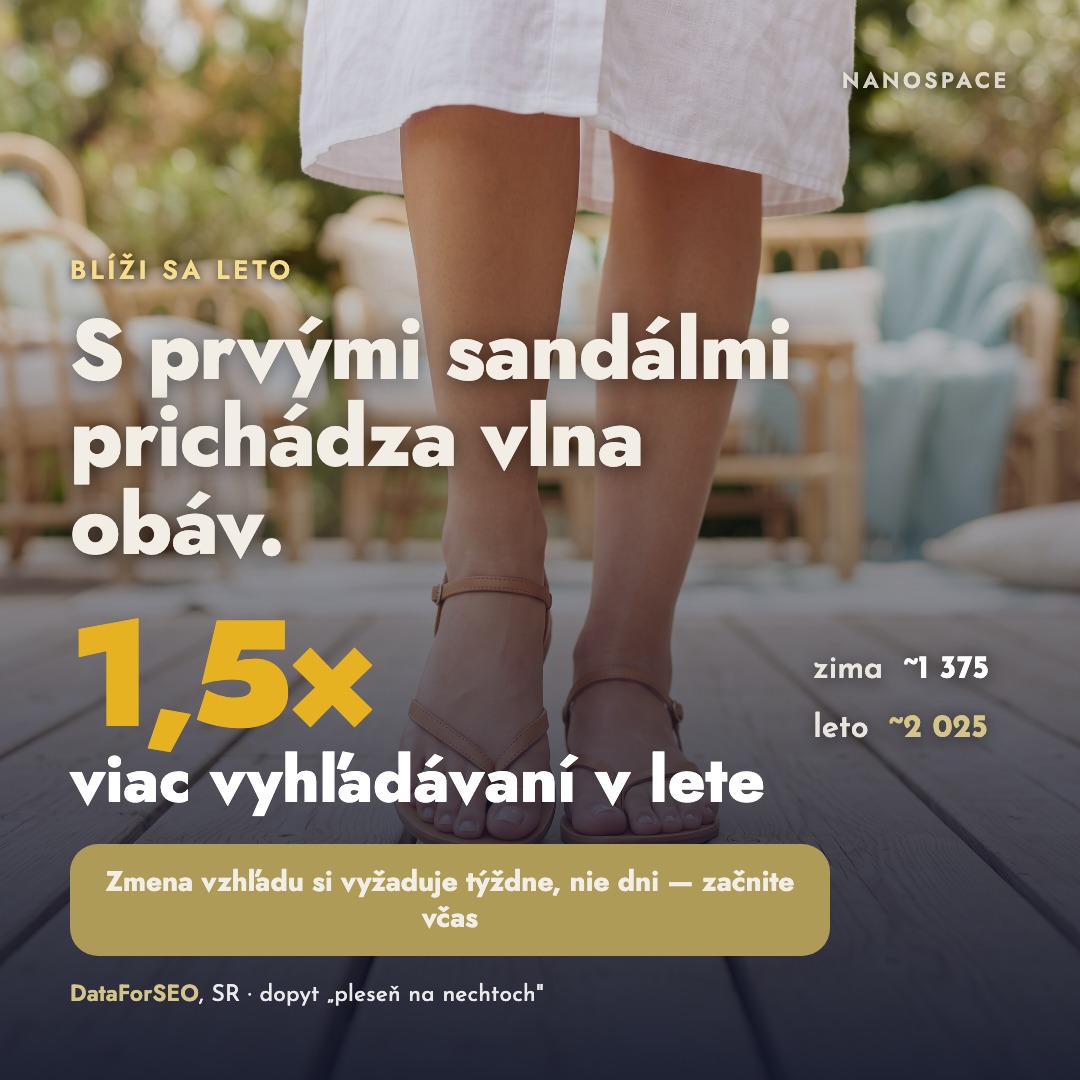 S prvými sandálmi prichádza vlna obáv — v lete viac vyhľadávaní plesne na nohách