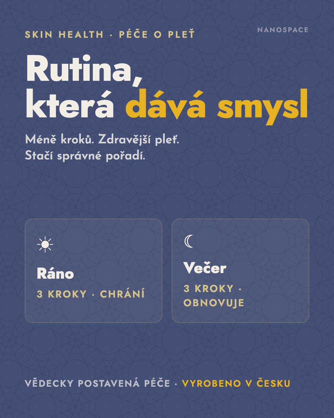 nanoSPACE Skin Health — rutina, která dává smysl: ráno chrání, večer obnovuje