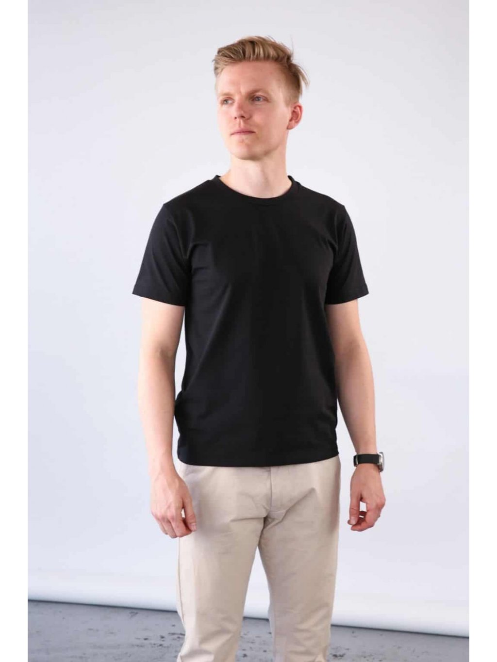 Černé pánské tričko Basic | nanoSPACE
