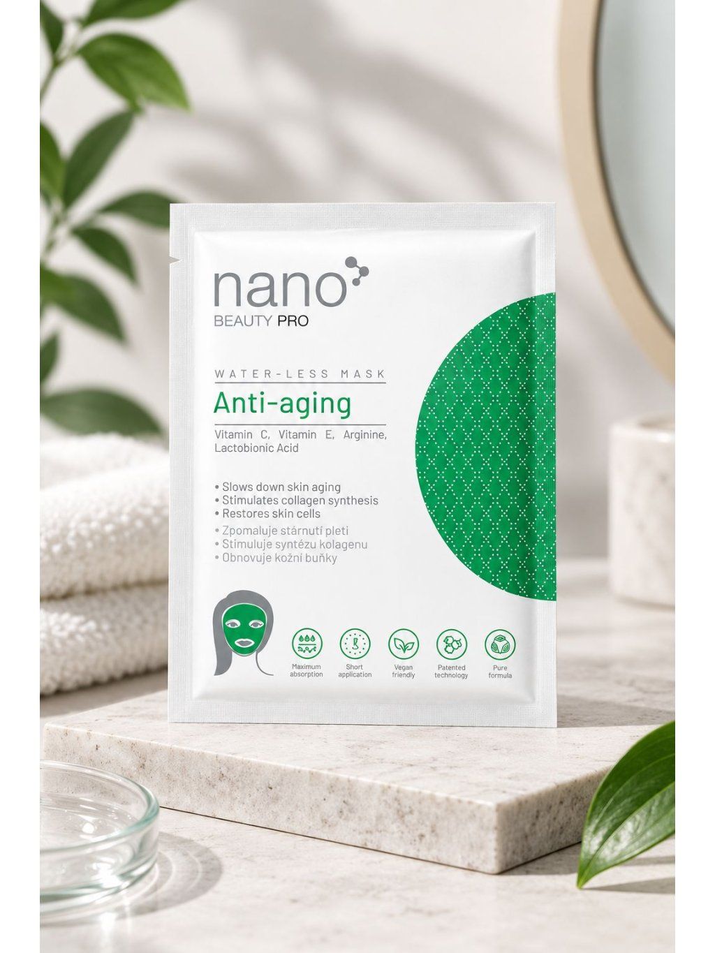 Anti-aging nanovlákenná maska nanoBeauty