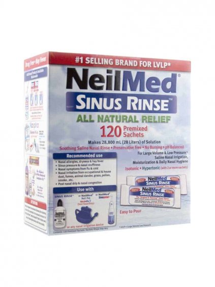 Proplach nosu Sinus Rinse, Izotonický, 120 náhradních sáčků