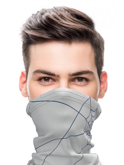 Antivirový šátek nanoSPACE - světle šedá FFP2 dle dTestu