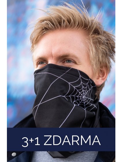 3+1 ZDARMA: Antivirový šátek nanoSPACE - černý FFP2 dle dTestu