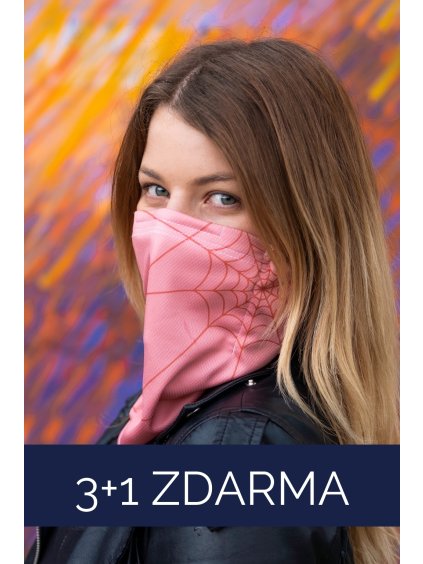 3+1 ZDARMA antivirové šátky nanoSPACE – růžový FFP2 dle dTestu
