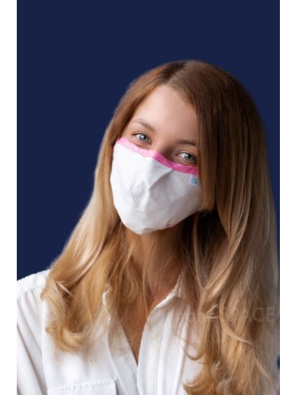 Růžová rouška SAFETY NANO PROTECT Velikost S a M