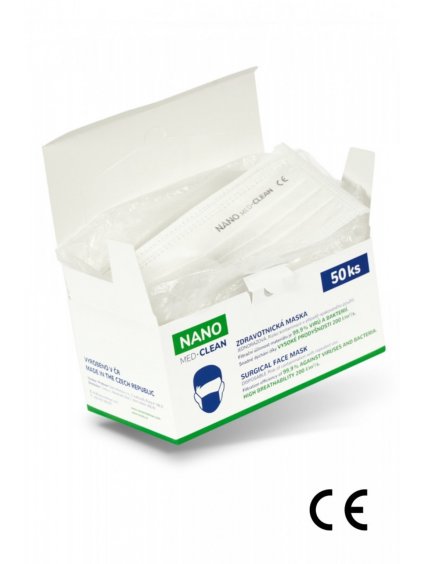 Nanovlákenné roušky Nano Med.Clean 50 ks balení 23,98 Kč / ks / viditelné označení nano