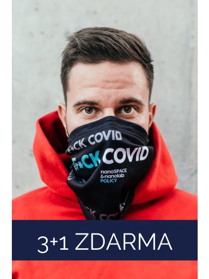 3+1 ZDARMA Antivirový šátek nanoSPACE - F.CK COVID FFP2 dle dTestu